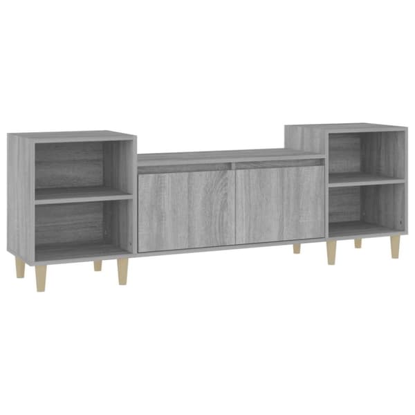 vidaXL TV-benk grå sonoma 160x35x55 cm konstruert tre