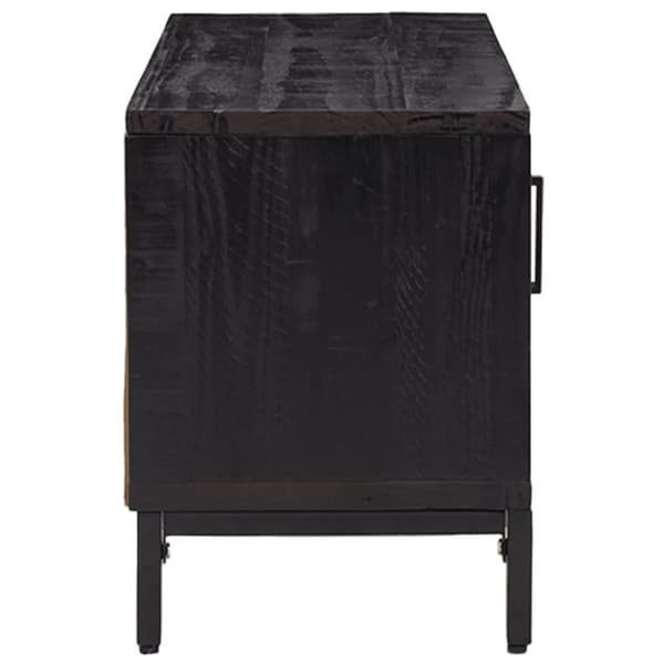 vidaXL Tv-bänk svart 90x30x40 cm massiv furu