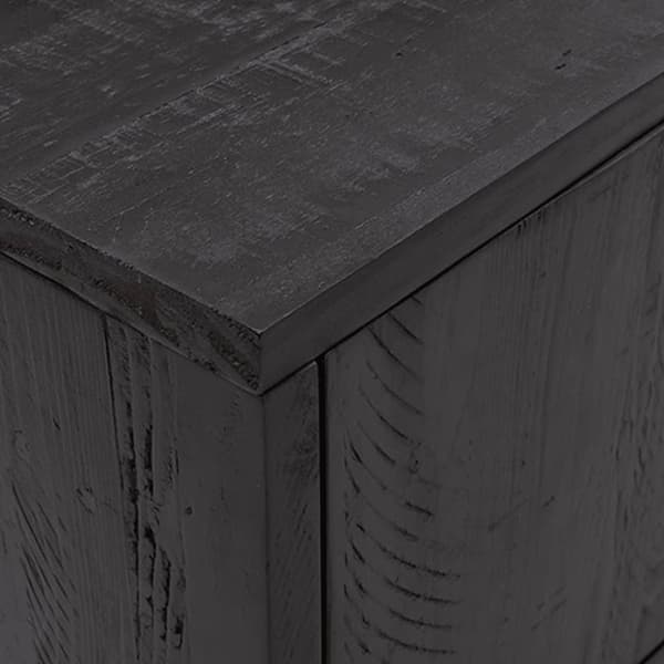 vidaXL Tv-bänk svart 90x30x40 cm massiv furu