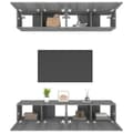 Miniatyrbilde 5 av 11: vidaXL TV-benker 4 stk grå sonoma 80x30x30 cm konstruert tre