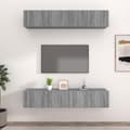 Miniatyrbilde 1 av 11: vidaXL TV-benker 4 stk grå sonoma 80x30x30 cm konstruert tre