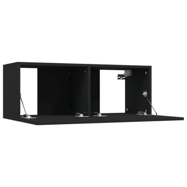 vidaXL TV-benker 2 stk svart 80x30x30 cm konstruert tre