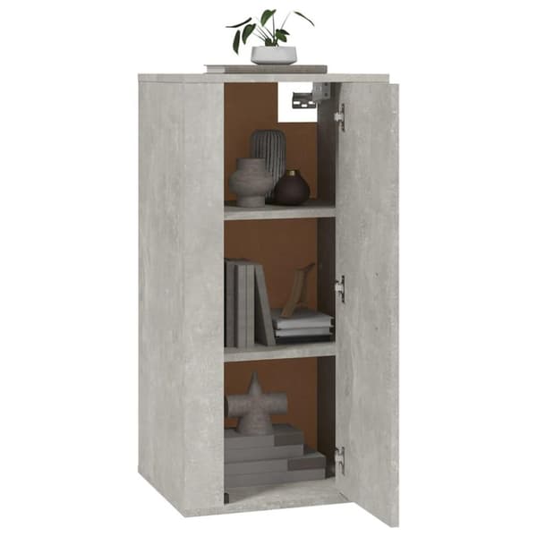 vidaXL væghængt tv-skab 40x34,5x80 cm betongrå