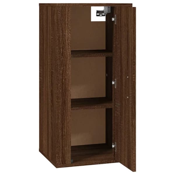 vidaXL væghængt tv-skab 40x34,5x80 cm brun egetræ
