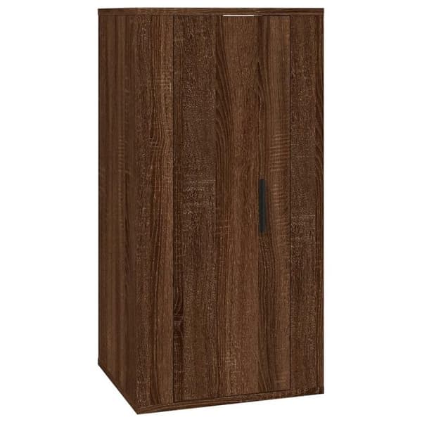 vidaXL væghængt tv-skab 40x34,5x80 cm brun egetræ