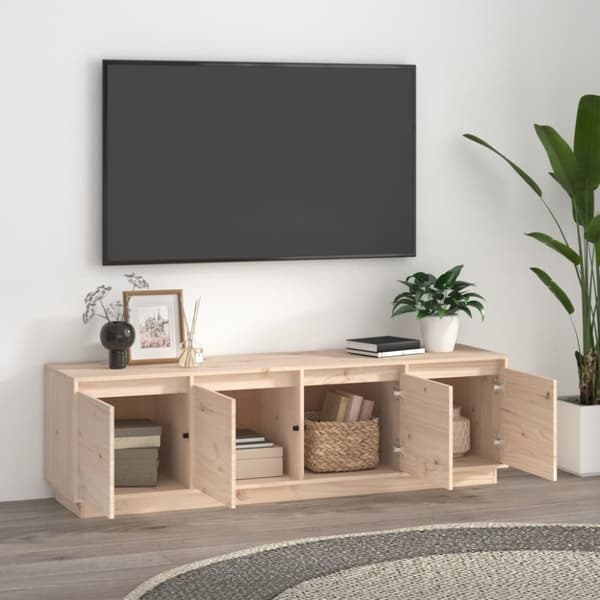 vidaXL tv-bord 156x37x45 cm massivt fyrretræ