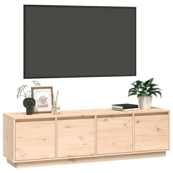 vidaXL tv-bord 156x37x45 cm massivt fyrretræ