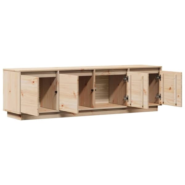 vidaXL tv-bord 156x37x45 cm massivt fyrretræ
