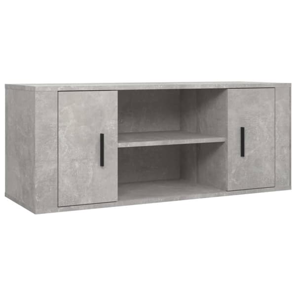 vidaXL tv-bord 100x35x40 cm konstrueret træ betongrå