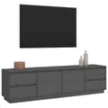Miniatyrbillede 4 af 11: vidaXL tv-bord 176x37x47,5 cm massivt fyrretræ grå