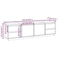 Miniatyrbillede 10 af 11: vidaXL tv-bord 176x37x47,5 cm massivt fyrretræ grå