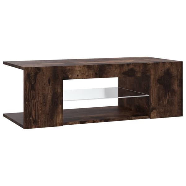 vidaXL TV-taso LED-valoilla savutammi 90x39x30 cm