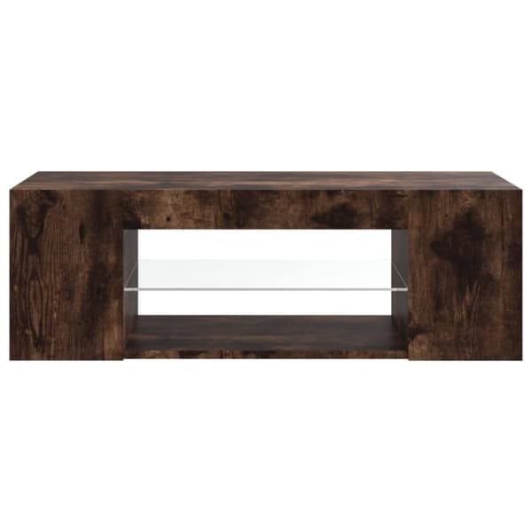 vidaXL TV-taso LED-valoilla savutammi 90x39x30 cm