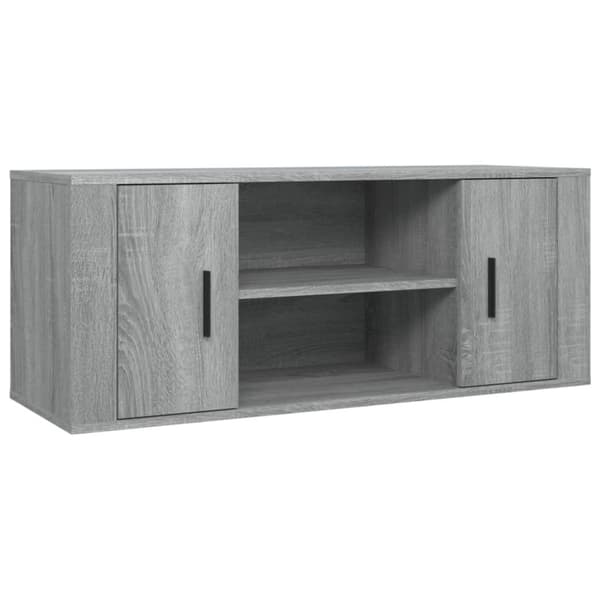 vidaXL TV-taso harmaa Sonoma 100x35x40 cm tekninen puu