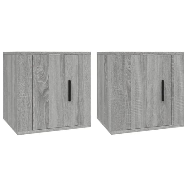 vidaXL Seinäkiinnitettävät TV-tasot 2 kpl harmaa Sonoma 40x34,5x40 cm