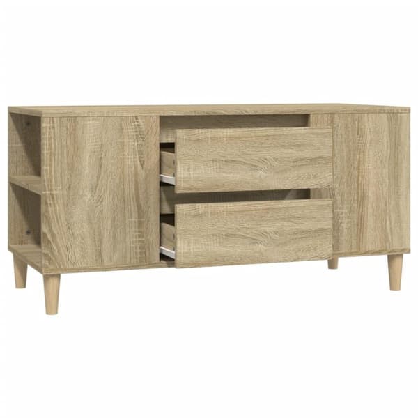 vidaXL tv-bord 102x44,5x50 cm konstrueret træ sonoma-eg