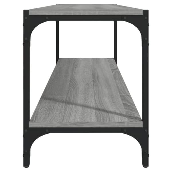 vidaXL tv-bord 100x33x41 cm konstrueret træ og stål grå sonoma-eg