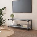 Miniatyrbillede 10 af 11: vidaXL tv-bord 100x33x41 cm konstrueret træ og stål grå sonoma-eg