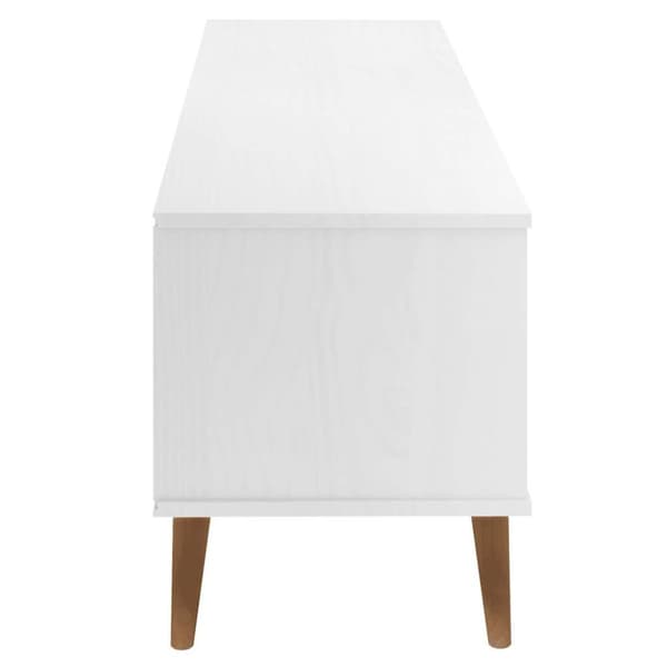 vidaXL tv-skab MOLDE 158x40x49 cm massivt fyrretræ hvid