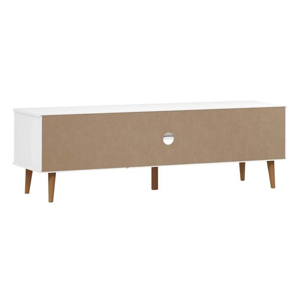 vidaXL tv-skab MOLDE 158x40x49 cm massivt fyrretræ hvid