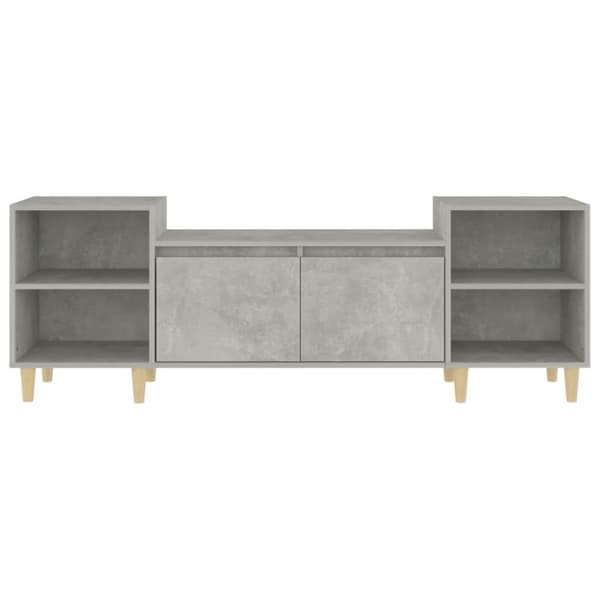 vidaXL tv-bord 160x35x55 cm konstrueret træ betongrå