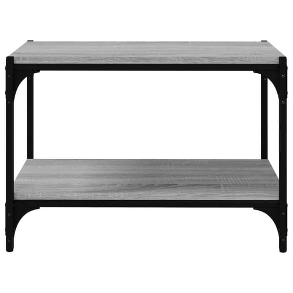 vidaXL TV-taso harmaa Sonoma 60x33x41 cm tekninen puu ja teräs