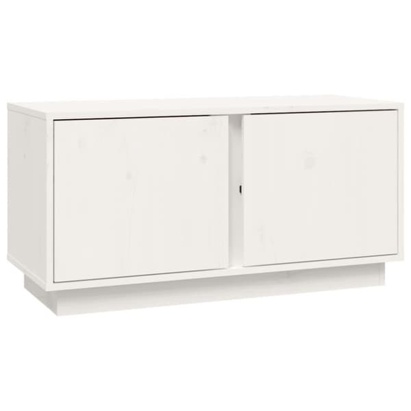 vidaXL tv-bord 80x35x40,5 cm massivt fyrretræ hvid
