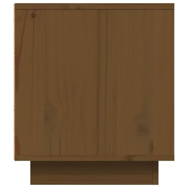 vidaXL tv-bord 80x35x40,5 cm massivt fyrretræ gyldenbrun