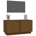 Miniatyrbillede 4 af 11: vidaXL tv-bord 80x35x40,5 cm massivt fyrretræ gyldenbrun