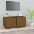 Miniatyrbillede 11 af 11: vidaXL tv-bord 80x35x40,5 cm massivt fyrretræ gyldenbrun