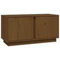 Miniatyrbillede 1 af 11: vidaXL tv-bord 80x35x40,5 cm massivt fyrretræ gyldenbrun