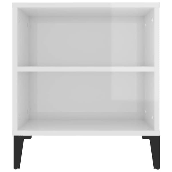 vidaXL tv-bord 102x44,5x50 cm konstrueret træ hvid højglans