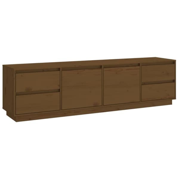 vidaXL TV-taso hunajanruskea 176x37x47,5 cm täysi mänty