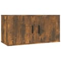 Pikkukuva 1 / 11: vidaXL Seinäkiinnitettävä TV-taso savutammi 80x34,5x40 cm