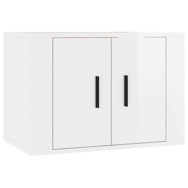 vidaXL væghængt tv-skab 57x34,5x40 cm hvid højglans