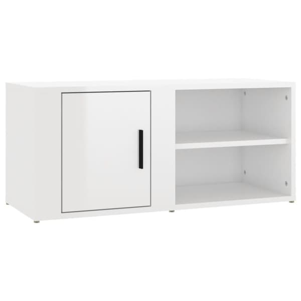 vidaXL TV-tasot 2 kpl korkeakiilto valk. 80x31,5x36 cm tekninen puu