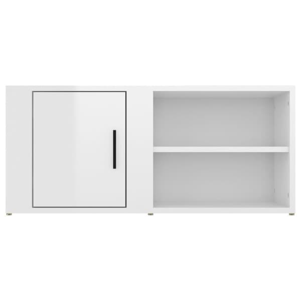 vidaXL TV-tasot 2 kpl korkeakiilto valk. 80x31,5x36 cm tekninen puu