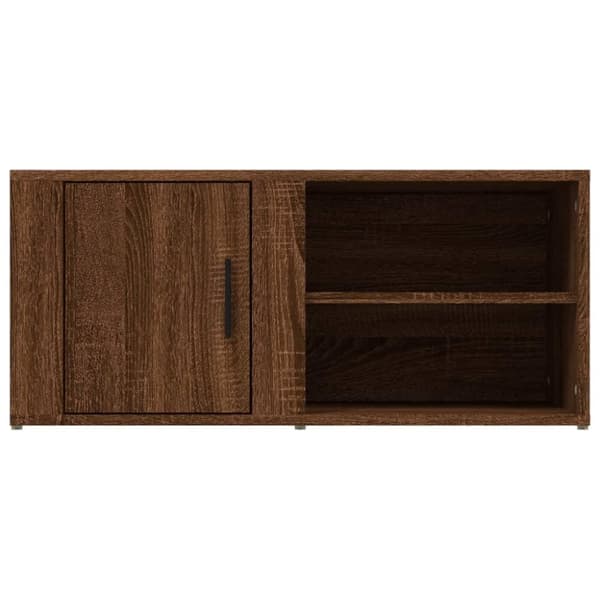 vidaXL tv-bord 80x31,5x36 cm konstrueret træ brun egetræsfarve