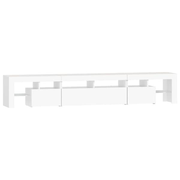 vidaXL tv-skab med LED-lys 230x36,5x40 cm hvid