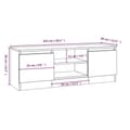 Miniatyrbillede 9 af 11: vidaXL tv-bord med låge 102x30x36 cm sort