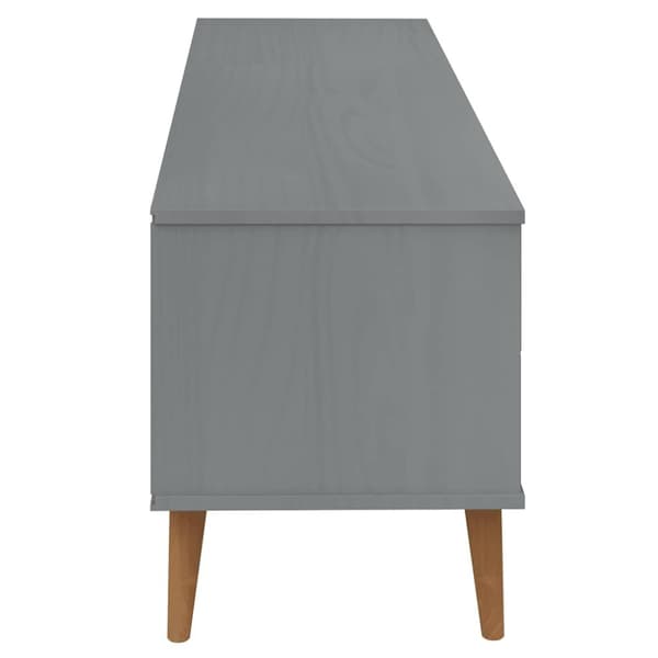 vidaXL tv-skab MOLDE 158x40x49 cm massivt fyrretræ grå