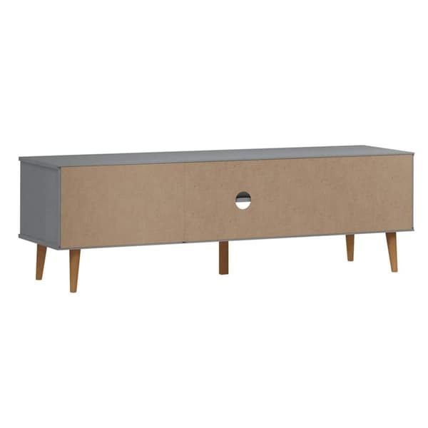 vidaXL tv-skab MOLDE 158x40x49 cm massivt fyrretræ grå