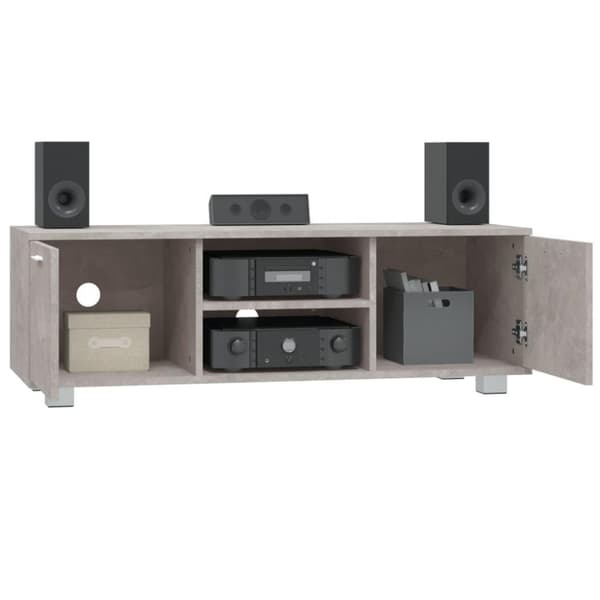 vidaXL tv-bord 120x40,5x35 cm konstrueret træ betongrå