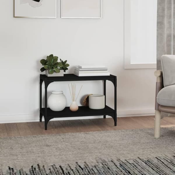 vidaXL tv-bord 60x33x41 cm konstrueret træ og stål sort