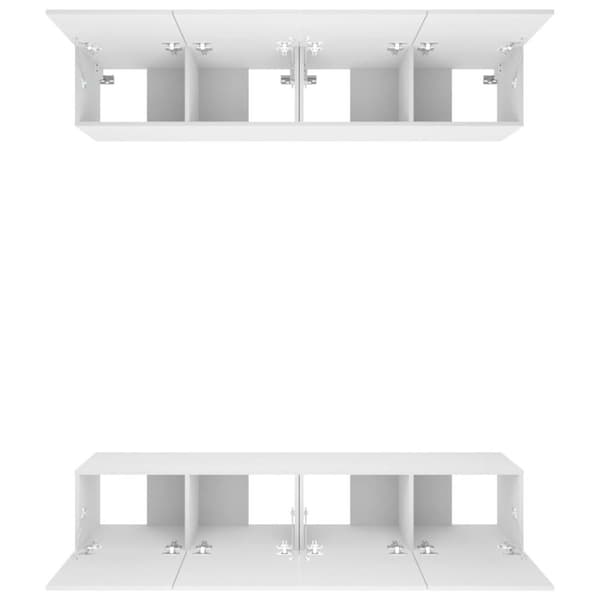 vidaXL tv-skabe 4 stk. 80x30x30 cm konstrueret træ hvid