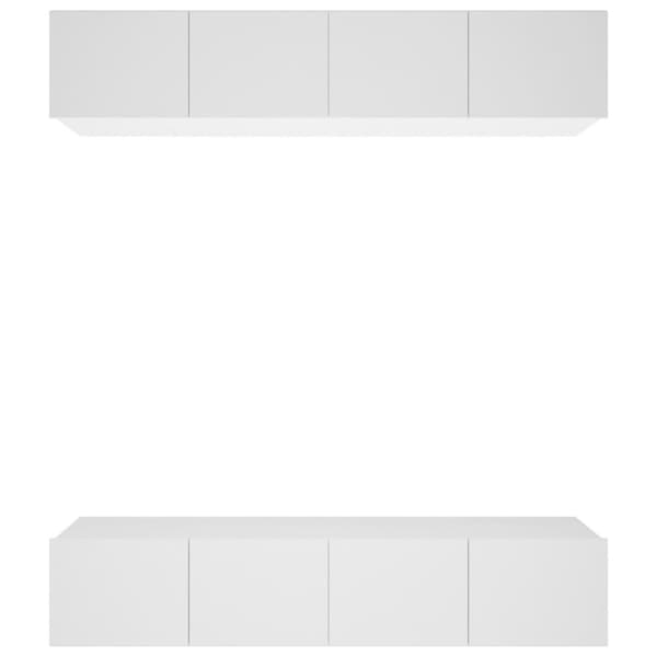 vidaXL tv-skabe 4 stk. 80x30x30 cm konstrueret træ hvid