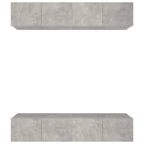 vidaXL tv-skabe 4 stk. 80x30x30 cm konstrueret træ Betongrå
