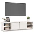 Miniatyrbillede 4 af 11: vidaXL tv-bord 156x40x40 cm massivt fyrretræ hvid