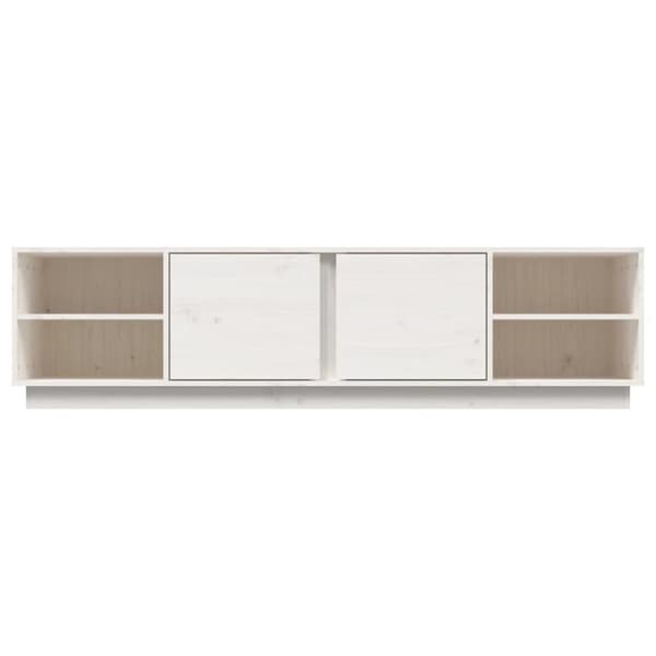 vidaXL tv-bord 156x40x40 cm massivt fyrretræ hvid