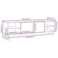 Miniatyrbillede 10 af 11: vidaXL tv-bord 156x40x40 cm massivt fyrretræ hvid